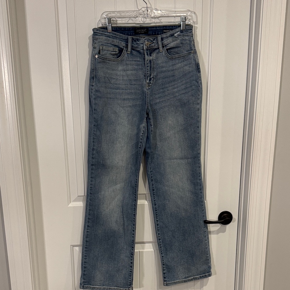 Judy Blue Classic Straight Leg Jeans - Medium Blue